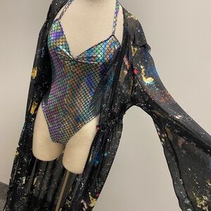 Mermaid print bodysuit